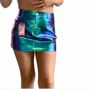 Edikted Iridescent Mini Skirt - NWT